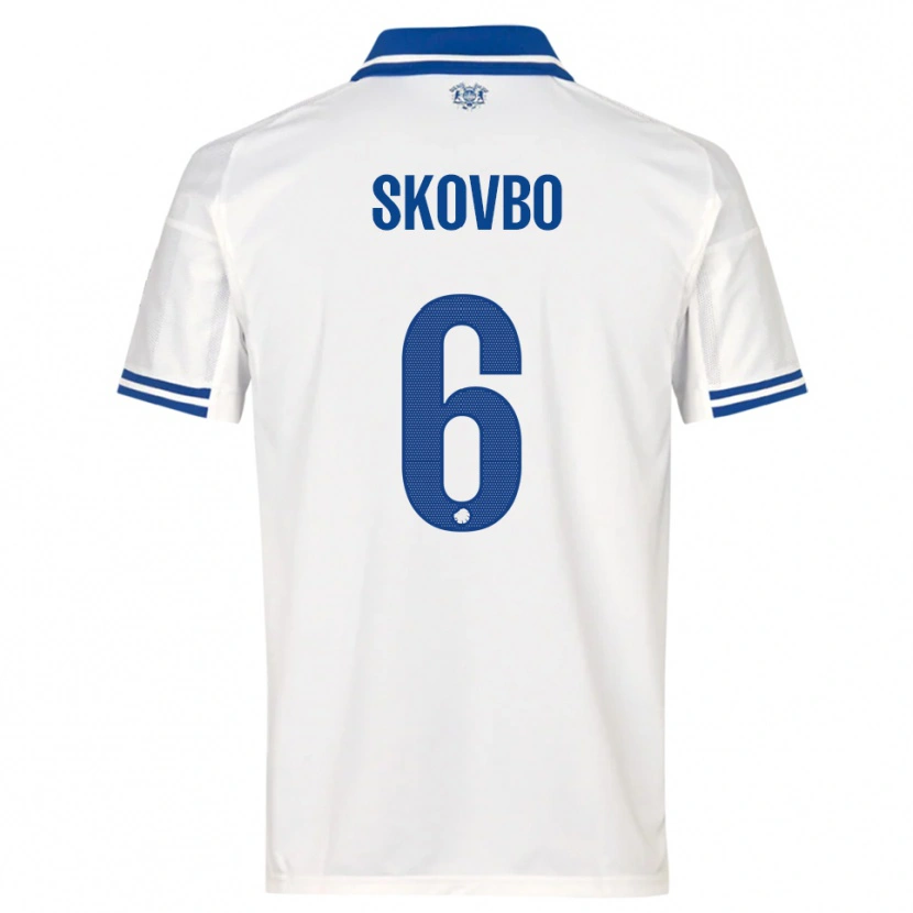 Danxen Heren Ida Skovbo #6 Wit Blauw Thuisshirt Thuistenue 2025/26 T-Shirt België