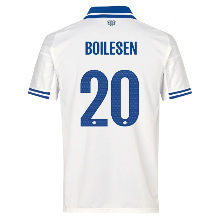 Danxen Heren Nicolai Boilesen #20 Wit Blauw Thuisshirt Thuistenue 2025/26 T-Shirt België