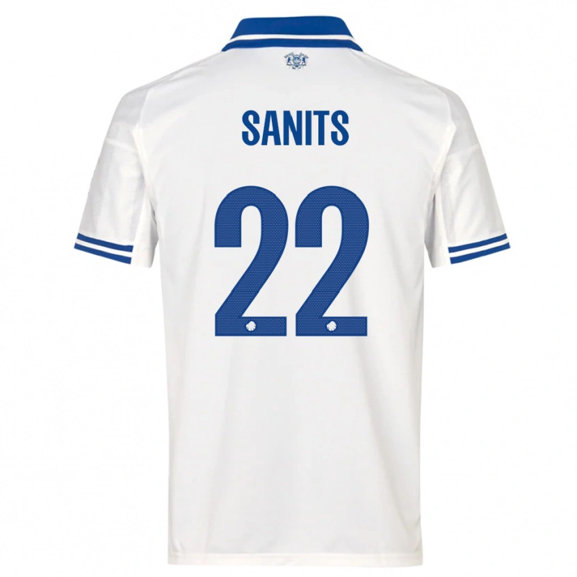 Danxen Heren Dimitri Sanits #22 Wit Blauw Thuisshirt Thuistenue 2025/26 T-Shirt België