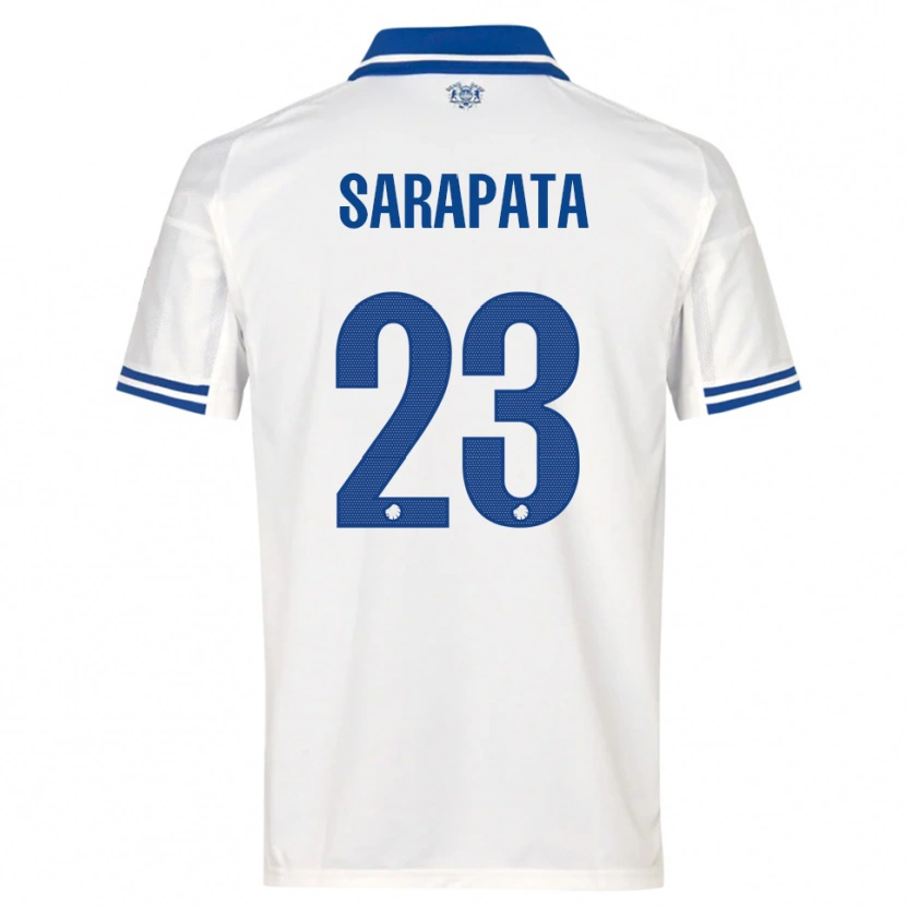 Danxen Heren Dominik Sarapata #23 Wit Blauw Thuisshirt Thuistenue 2025/26 T-Shirt België