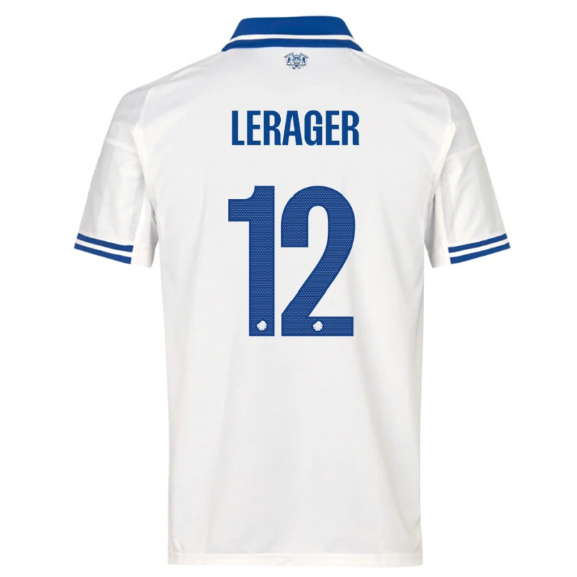 Danxen Heren Lukas Lerager #12 Wit Blauw Thuisshirt Thuistenue 2025/26 T-Shirt België