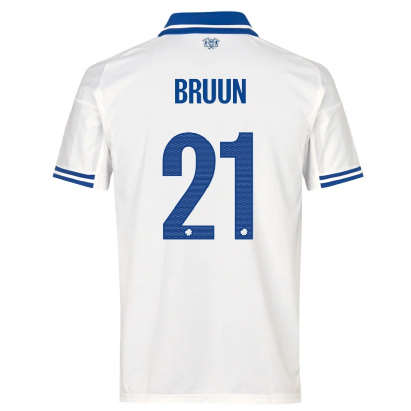 Danxen Heren Alfred Bruun #21 Wit Blauw Thuisshirt Thuistenue 2025/26 T-Shirt België