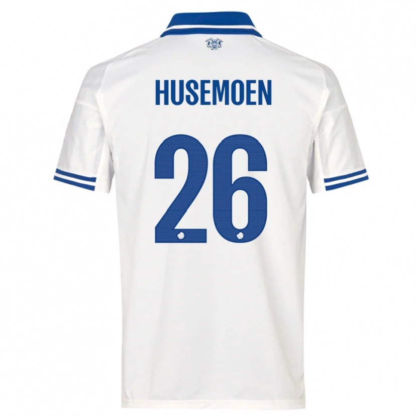 Danxen Heren Astrid Husemoen #26 Wit Blauw Thuisshirt Thuistenue 2025/26 T-Shirt België
