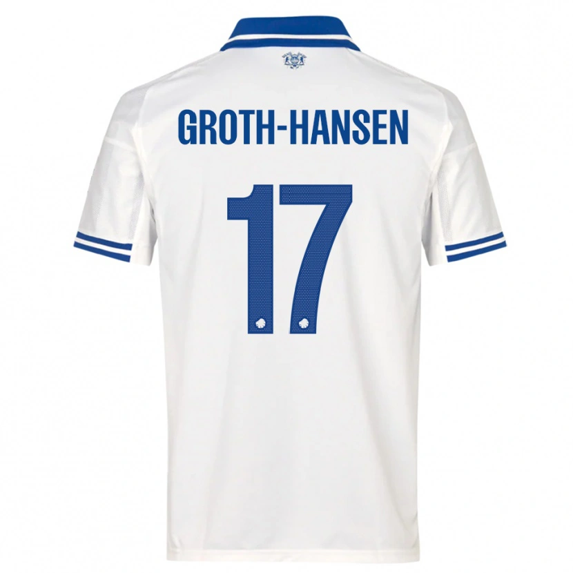 Danxen Heren Paula Groth-Hansen #17 Wit Blauw Thuisshirt Thuistenue 2025/26 T-Shirt België