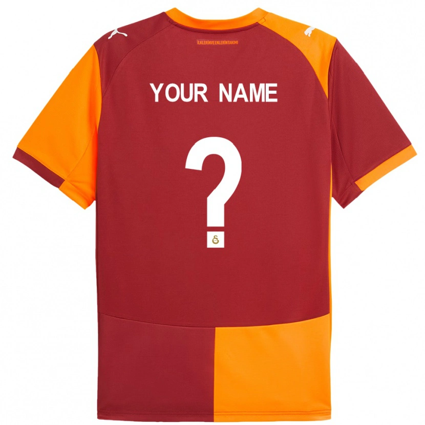 Danxen Heren Uw Naam #0 Rood Oranje Thuisshirt Thuistenue 2025/26 T-Shirt België