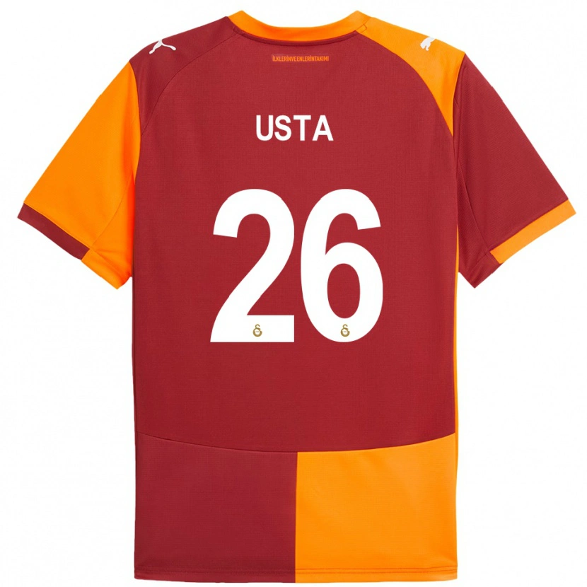 Danxen Heren Alanur Usta #26 Rood Oranje Thuisshirt Thuistenue 2025/26 T-Shirt België