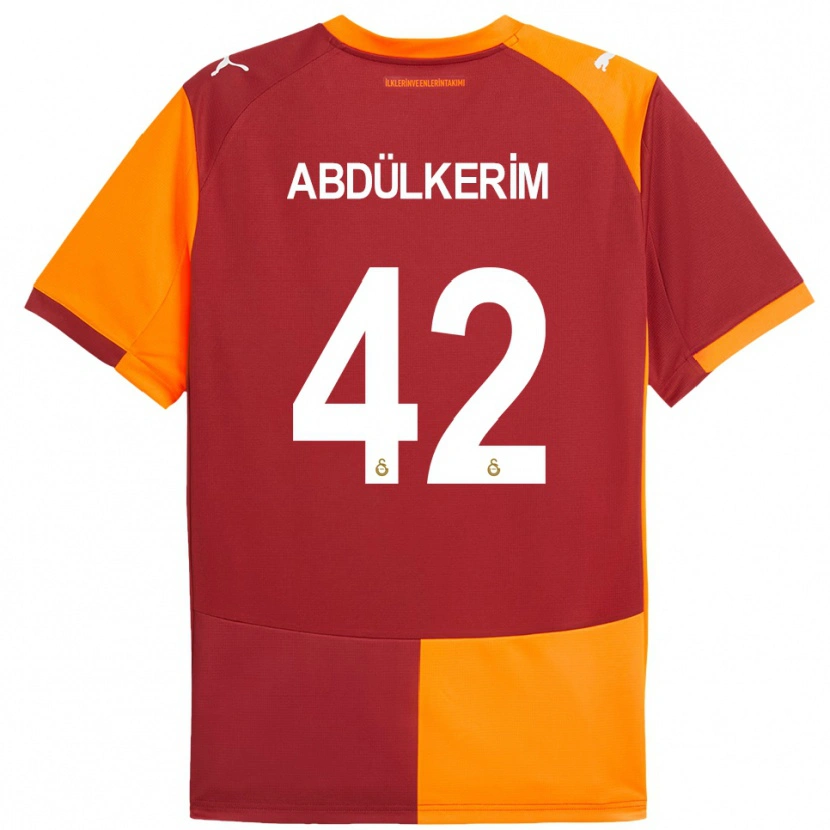 Danxen Heren Abdülkerim Bardakcı #42 Rood Oranje Thuisshirt Thuistenue 2025/26 T-Shirt België