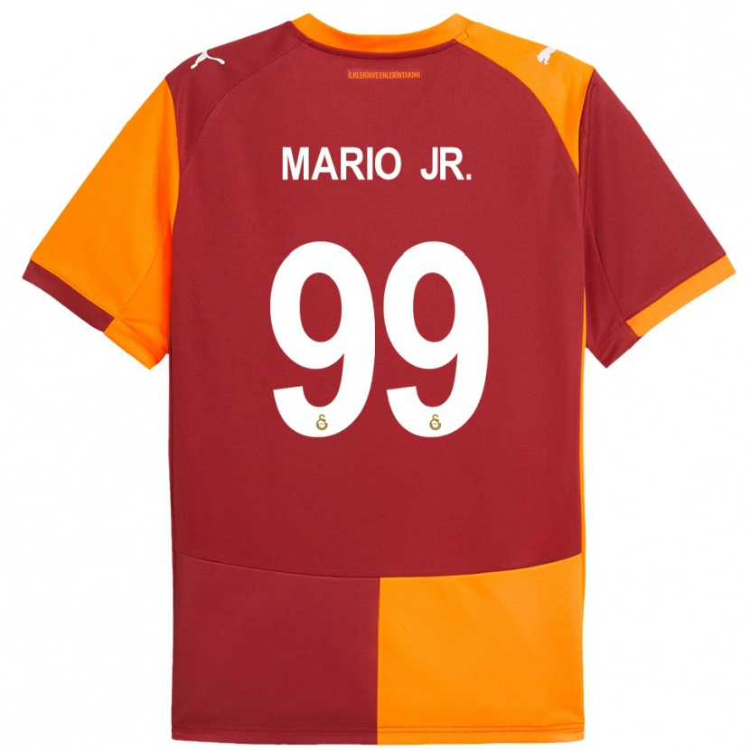 Danxen Heren Mario Lemina #99 Rood Oranje Thuisshirt Thuistenue 2025/26 T-Shirt België