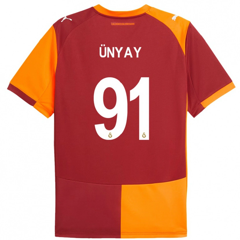 Danxen Heren Arda Ünyay #91 Rood Oranje Thuisshirt Thuistenue 2025/26 T-Shirt België