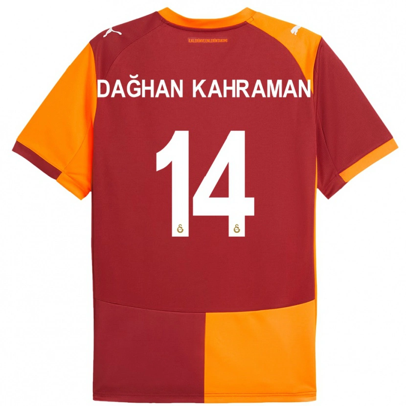 Danxen Heren Yusuf Dağhan Kahraman #14 Rood Oranje Thuisshirt Thuistenue 2025/26 T-Shirt België