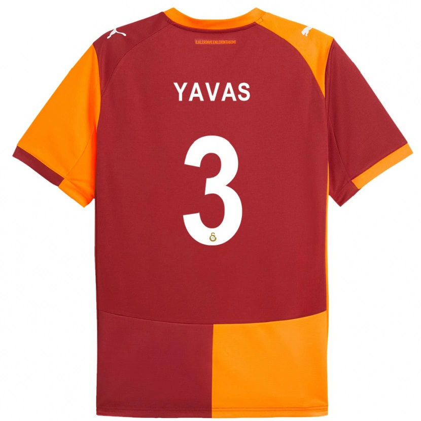 Danxen Heren Arda Yavas #3 Rood Oranje Thuisshirt Thuistenue 2025/26 T-Shirt België