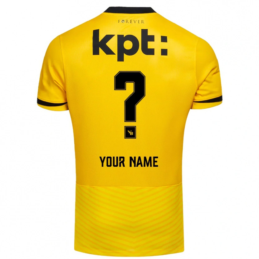 Danxen Heren Uw Naam #0 Geel Zwart Thuisshirt Thuistenue 2025/26 T-Shirt België
