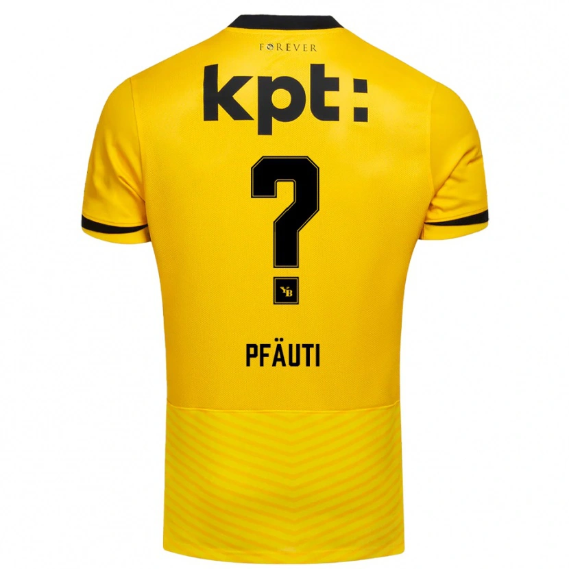 Danxen Heren Noe Pfäuti #0 Geel Zwart Thuisshirt Thuistenue 2025/26 T-Shirt België