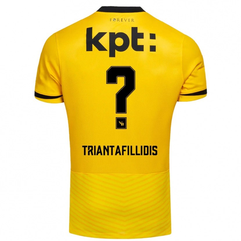 Danxen Heren Nevin Triantafillidis #0 Geel Zwart Thuisshirt Thuistenue 2025/26 T-Shirt België