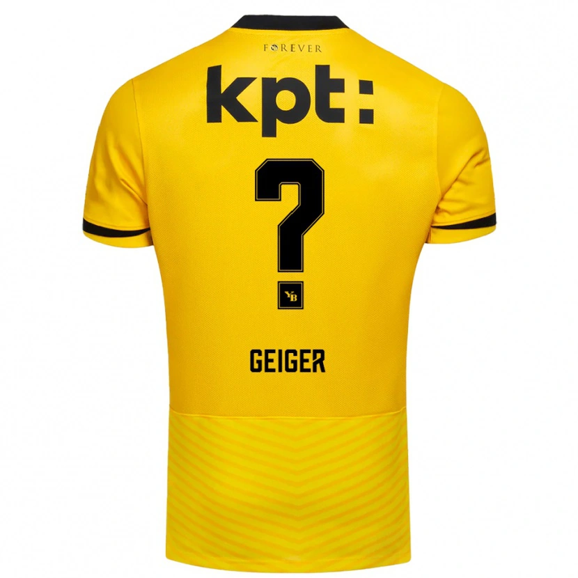 Danxen Heren Gaspar Geiger #0 Geel Zwart Thuisshirt Thuistenue 2025/26 T-Shirt België