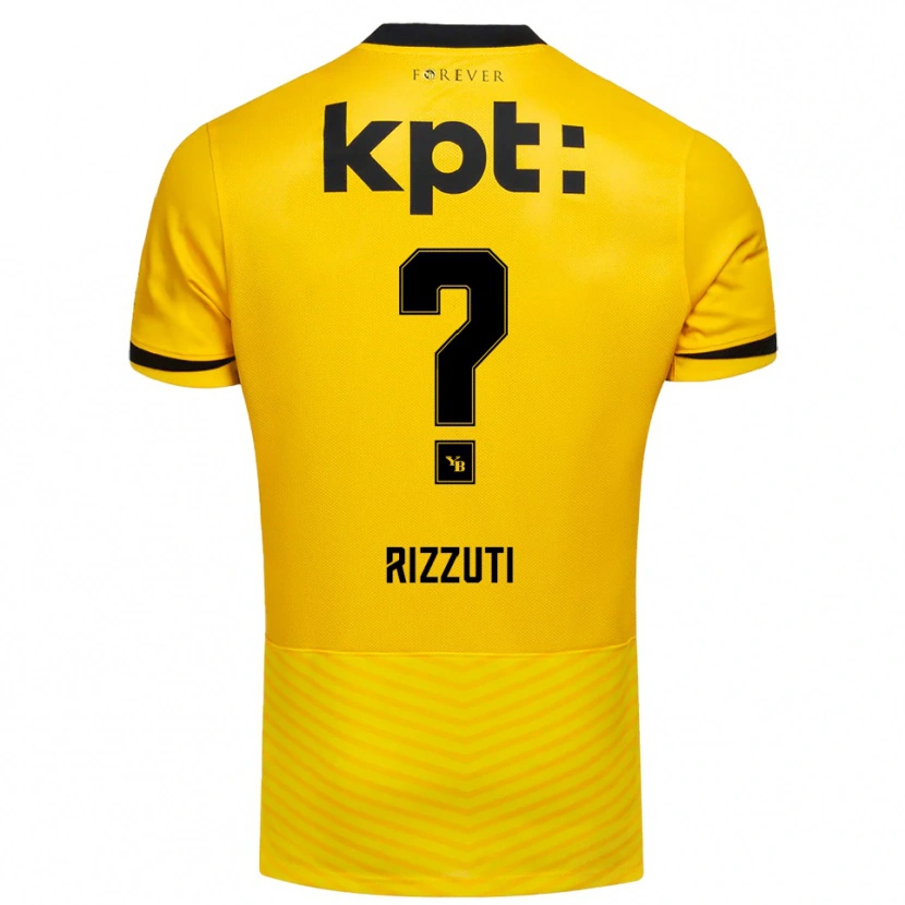 Danxen Heren Gabriele Rizzuti #0 Geel Zwart Thuisshirt Thuistenue 2025/26 T-Shirt België
