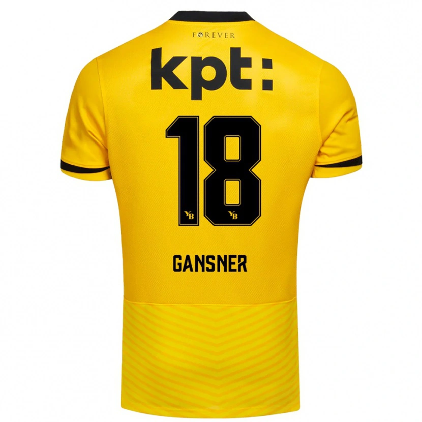 Danxen Heren Jann Gansner #18 Geel Zwart Thuisshirt Thuistenue 2025/26 T-Shirt België