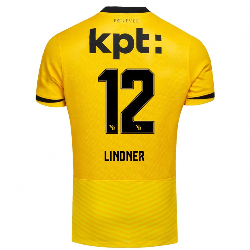 Danxen Heren Heinz Lindner #12 Geel Zwart Thuisshirt Thuistenue 2025/26 T-Shirt België