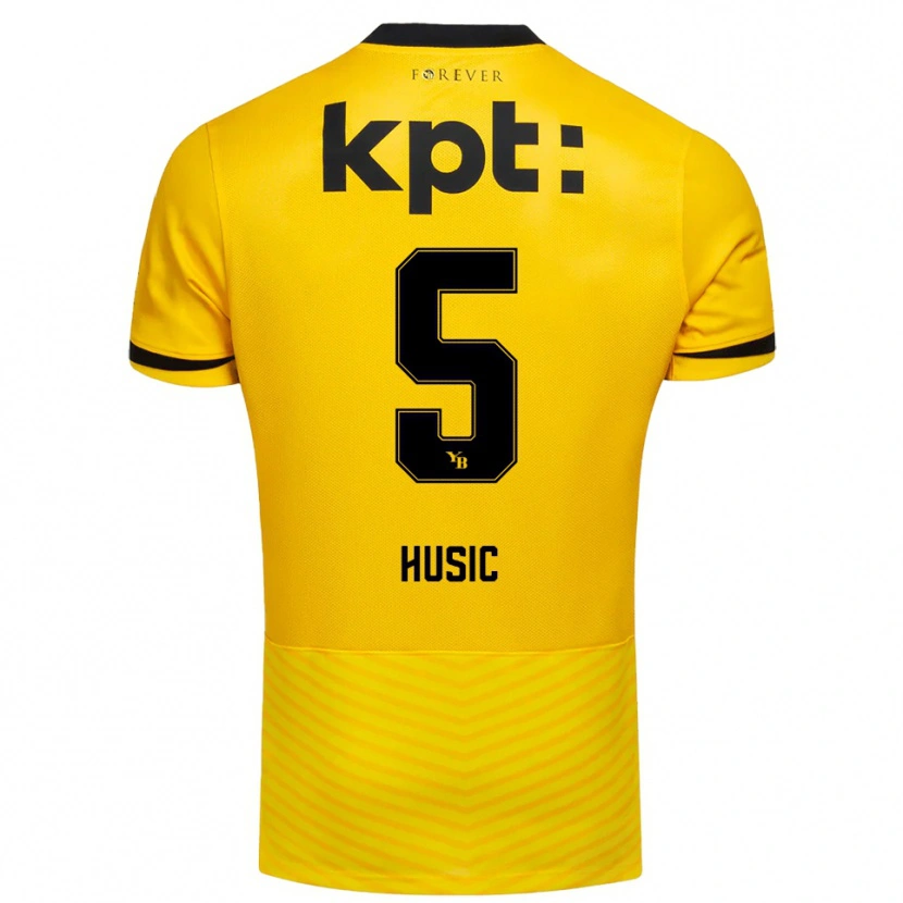 Danxen Heren Anel Husic #5 Geel Zwart Thuisshirt Thuistenue 2025/26 T-Shirt België