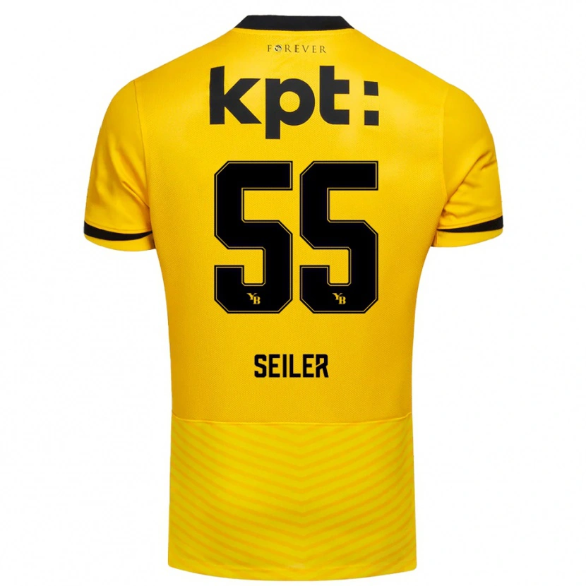 Danxen Heren Mats Seiler #55 Geel Zwart Thuisshirt Thuistenue 2025/26 T-Shirt België