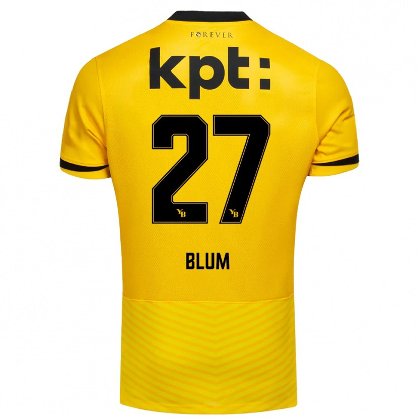 Danxen Heren Lewin Blum #27 Geel Zwart Thuisshirt Thuistenue 2025/26 T-Shirt België