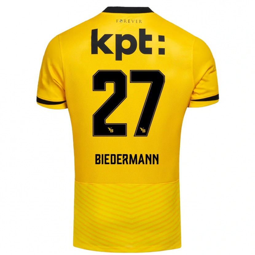 Danxen Heren Tamara Biedermann #27 Geel Zwart Thuisshirt Thuistenue 2025/26 T-Shirt België