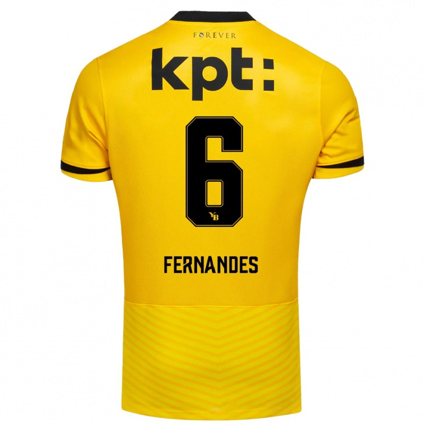 Danxen Heren Edimilson Fernandes #6 Geel Zwart Thuisshirt Thuistenue 2025/26 T-Shirt België