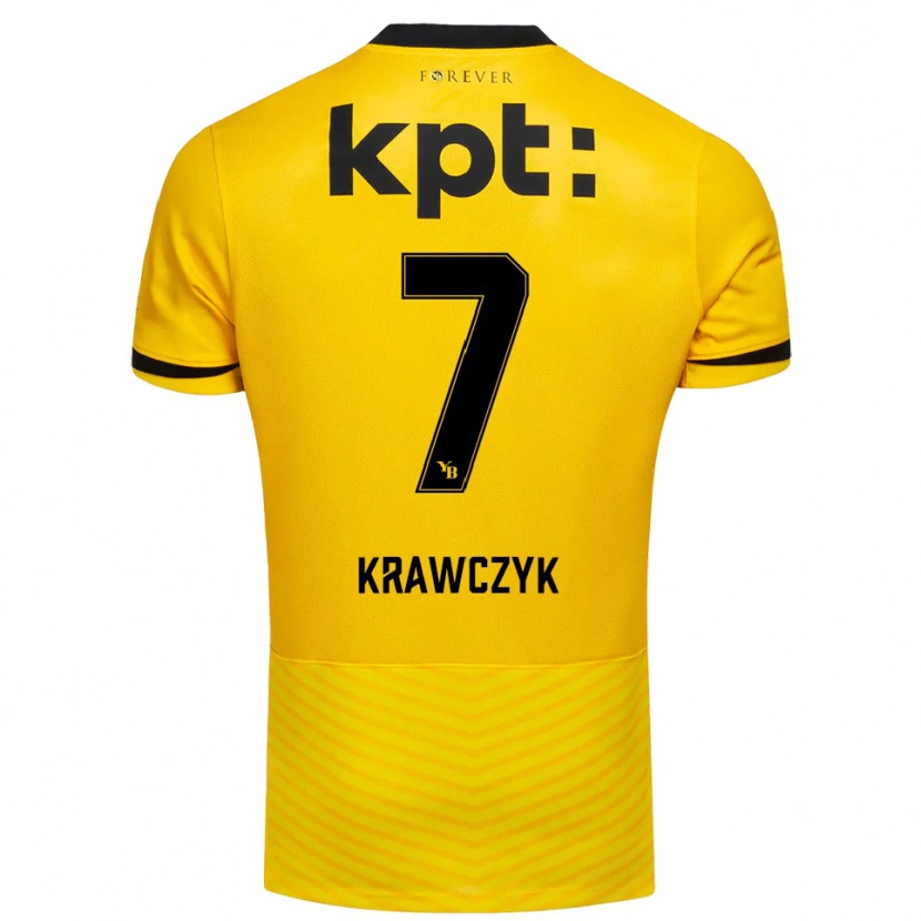 Danxen Heren Caroline Krawczyk #7 Geel Zwart Thuisshirt Thuistenue 2025/26 T-Shirt België