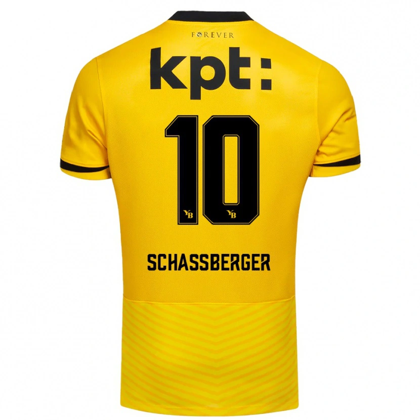 Danxen Heren Julia Schassberger #10 Geel Zwart Thuisshirt Thuistenue 2025/26 T-Shirt België