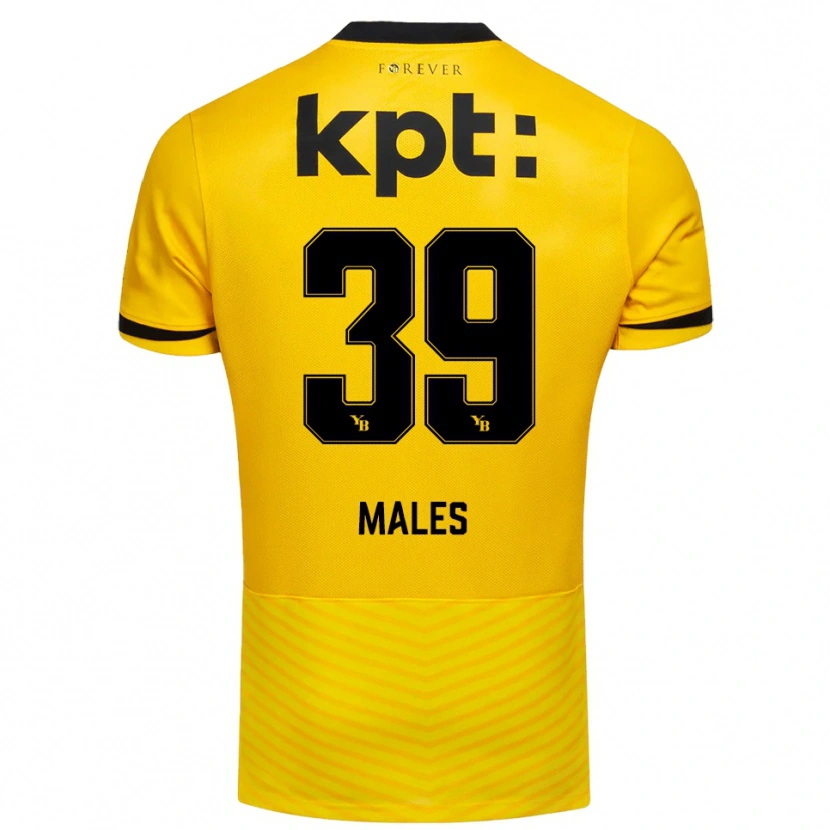 Danxen Heren Darian Males #39 Geel Zwart Thuisshirt Thuistenue 2025/26 T-Shirt België