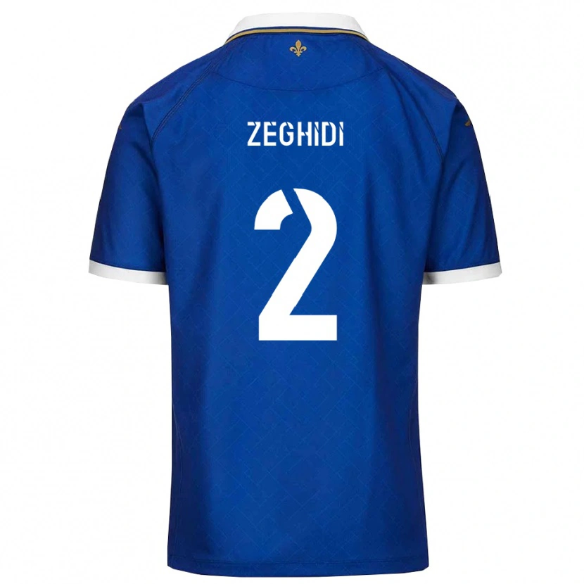 Danxen Heren Yanis Zeghidi #2 Blauw Goud Thuisshirt Thuistenue 2025/26 T-Shirt België