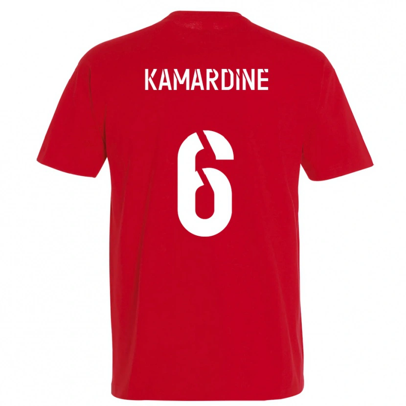 Danxen Heren Mohamed Kamardine #6 Rood Geel Thuisshirt Thuistenue 2025/26 T-Shirt België