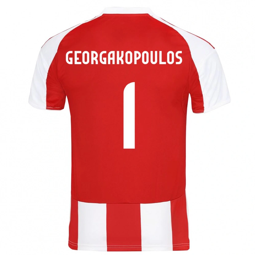 Danxen Heren Iason Georgakopoulos #1 Rood Wit Thuisshirt Thuistenue 2025/26 T-Shirt België