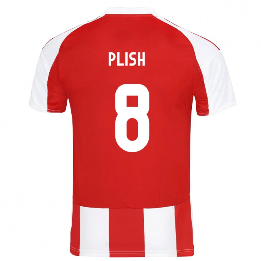 Danxen Heren Konstantin Plish #8 Rood Wit Thuisshirt Thuistenue 2025/26 T-Shirt België