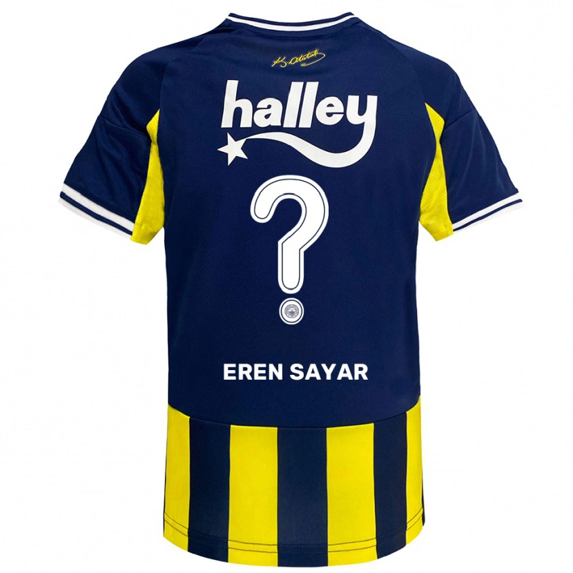 Danxen Heren Emin Eren Sayar #0 Geel Donkerblauw Wit Thuisshirt Thuistenue 2025/26 T-Shirt België