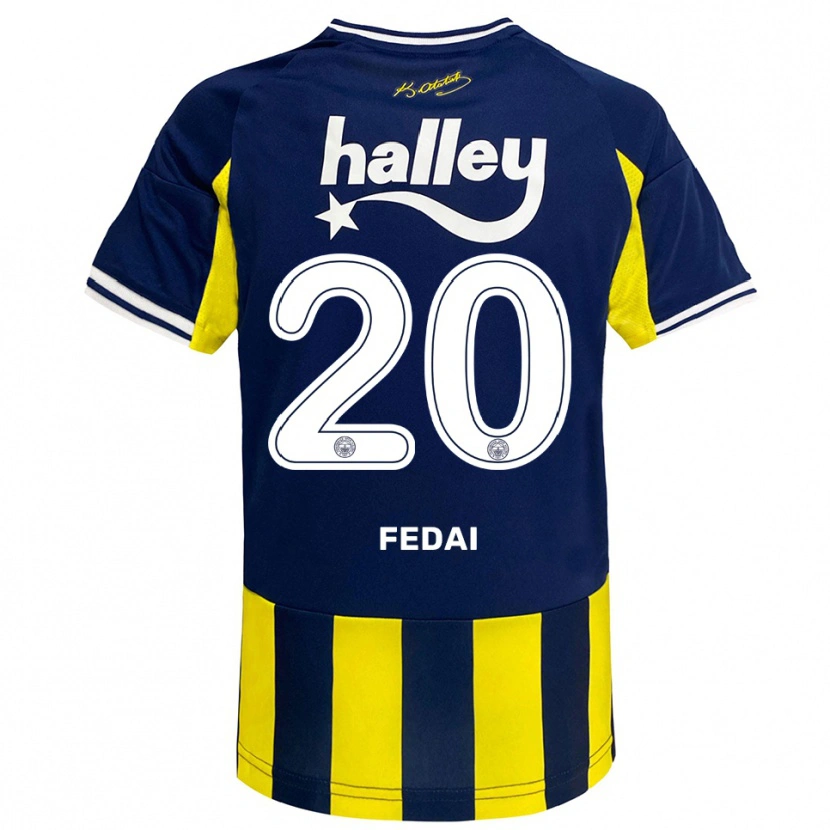 Danxen Heren Çağrı Fedai #20 Geel Donkerblauw Wit Thuisshirt Thuistenue 2025/26 T-Shirt België
