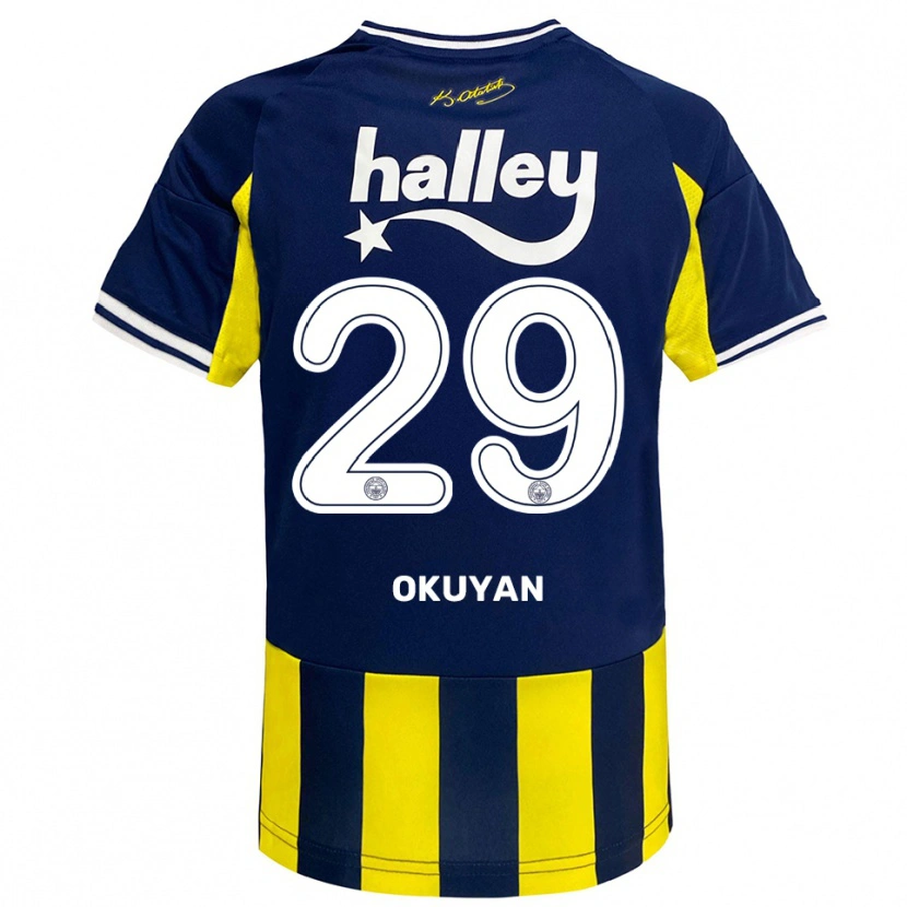 Danxen Heren Mevlüde Okuyan #29 Geel Donkerblauw Wit Thuisshirt Thuistenue 2025/26 T-Shirt België