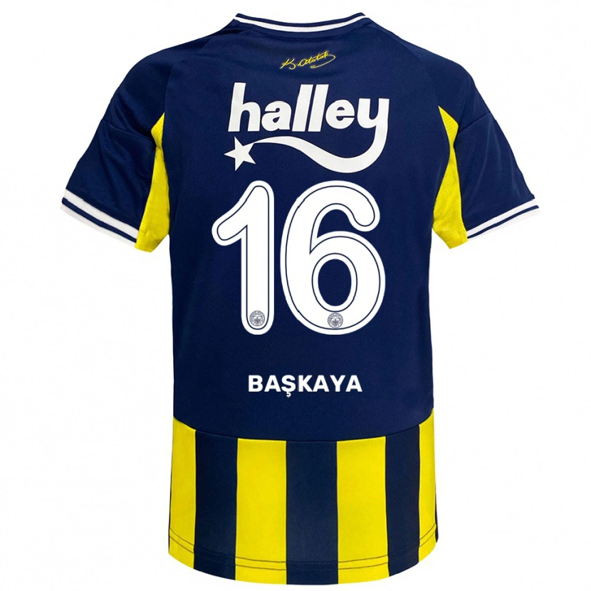 Danxen Heren Fırat Başkaya #16 Geel Donkerblauw Wit Thuisshirt Thuistenue 2025/26 T-Shirt België