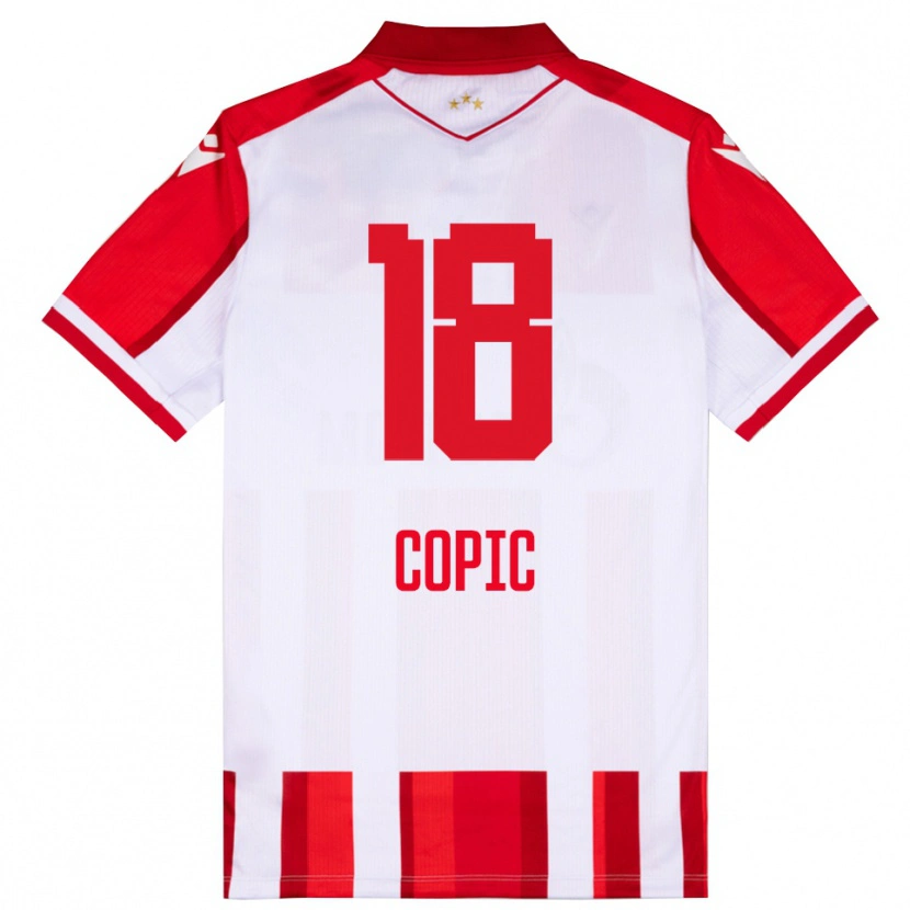 Danxen Heren Milan Copic #18 Rood Wit Thuisshirt Thuistenue 2025/26 T-Shirt België