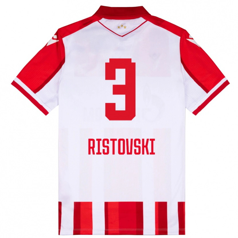 Danxen Heren Gorazd Ristovski #3 Rood Wit Thuisshirt Thuistenue 2025/26 T-Shirt België