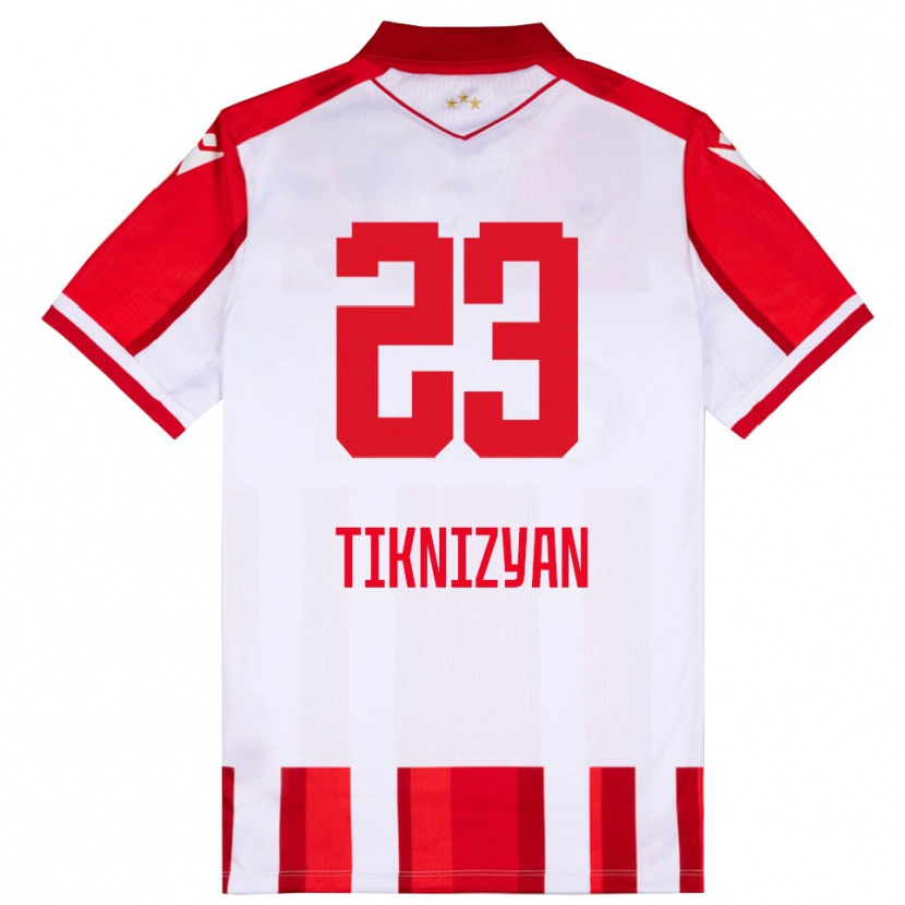 Danxen Heren Nair Tiknizyan #23 Rood Wit Thuisshirt Thuistenue 2025/26 T-Shirt België