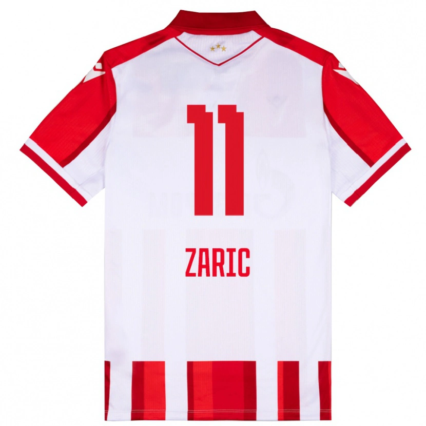 Danxen Heren Luka Zaric #11 Rood Wit Thuisshirt Thuistenue 2025/26 T-Shirt België