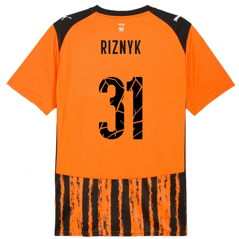 Danxen Heren Dmytro Riznyk #31 Oranje Zwart Thuisshirt Thuistenue 2025/26 T-Shirt België