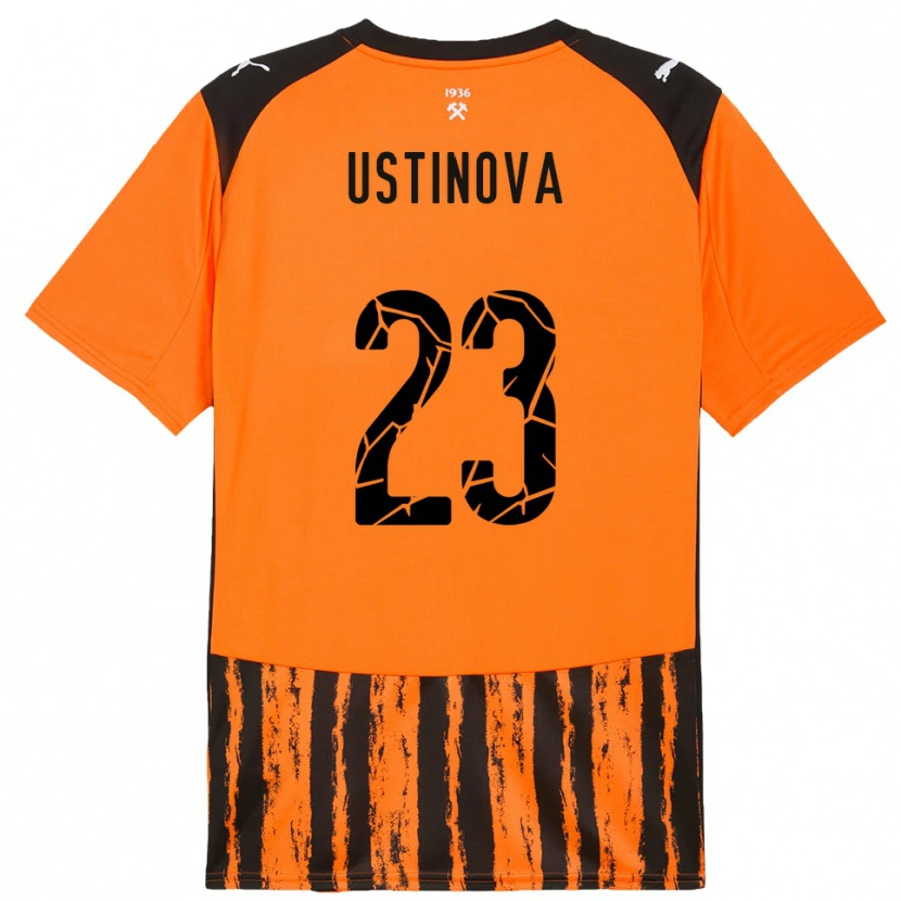 Danxen Heren Liudmyla Ustinova #23 Oranje Zwart Thuisshirt Thuistenue 2025/26 T-Shirt België