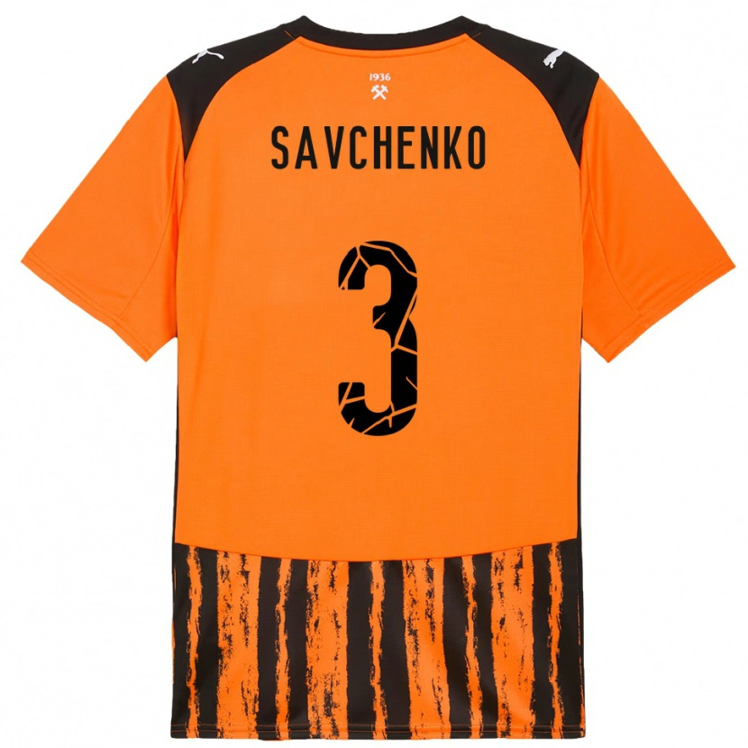 Danxen Heren Roman Savchenko #3 Oranje Zwart Thuisshirt Thuistenue 2025/26 T-Shirt België