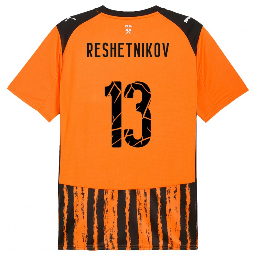 Danxen Heren Mikhail Reshetnikov #13 Oranje Zwart Thuisshirt Thuistenue 2025/26 T-Shirt België