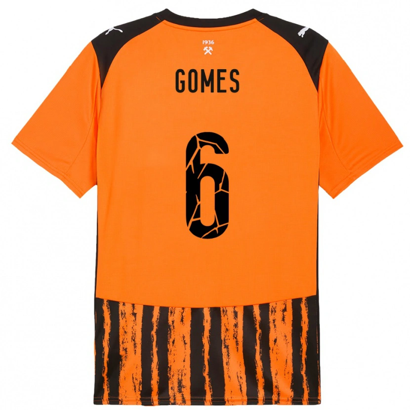Danxen Heren Marlon Gomes #6 Oranje Zwart Thuisshirt Thuistenue 2025/26 T-Shirt België