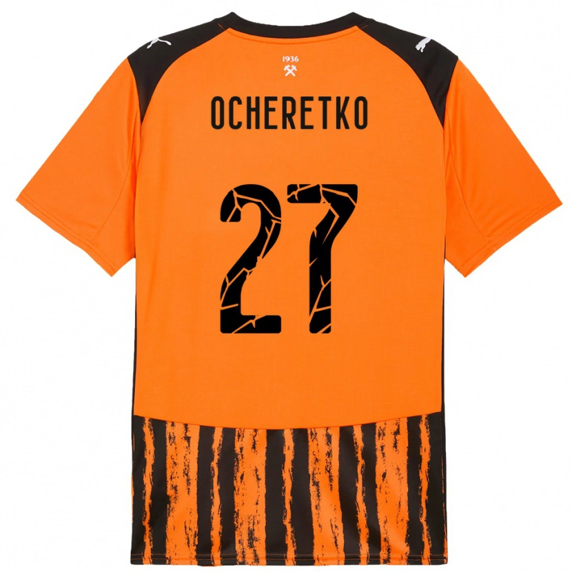 Danxen Heren Oleg Ocheretko #27 Oranje Zwart Thuisshirt Thuistenue 2025/26 T-Shirt België