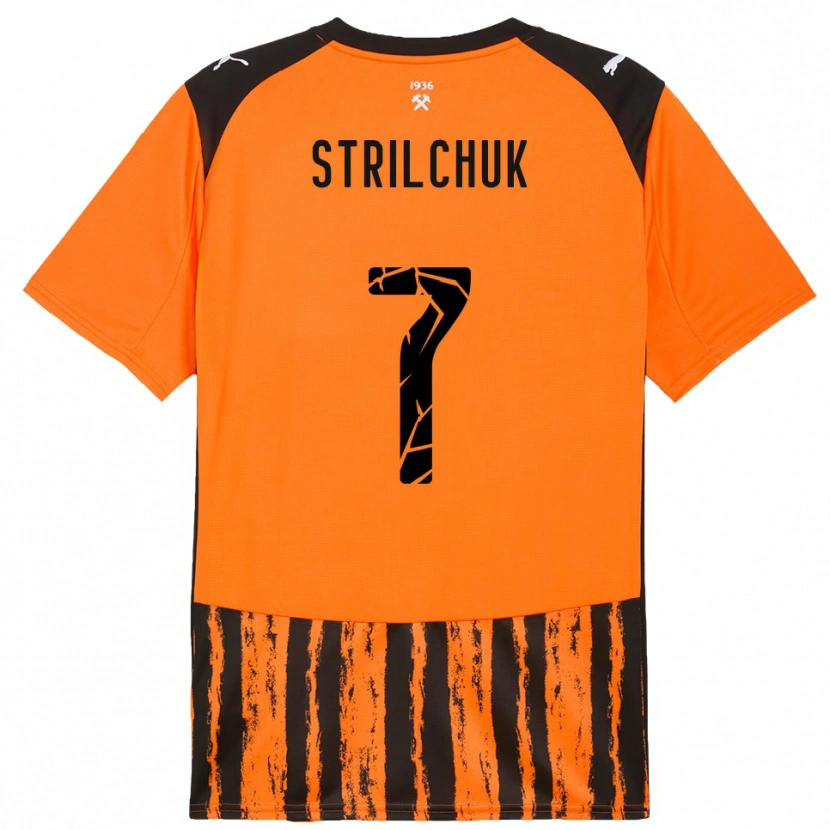Danxen Heren Dmytro Strilchuk #7 Oranje Zwart Thuisshirt Thuistenue 2025/26 T-Shirt België
