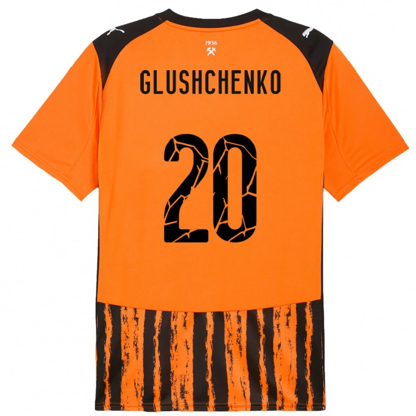 Danxen Heren Anton Glushchenko #20 Oranje Zwart Thuisshirt Thuistenue 2025/26 T-Shirt België
